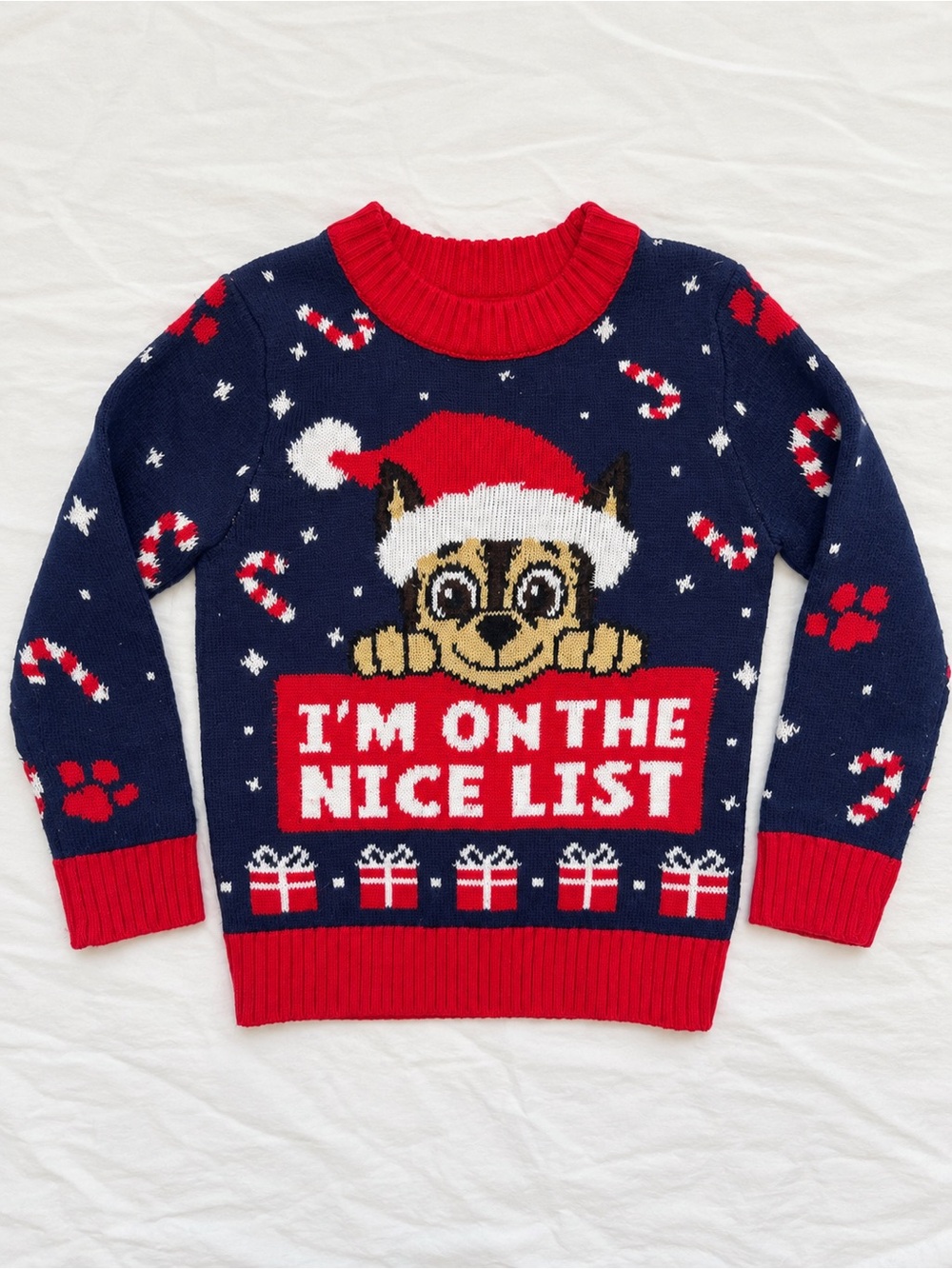 PAW PATROL Kids Holiday Christmas Crewneck Sweater
